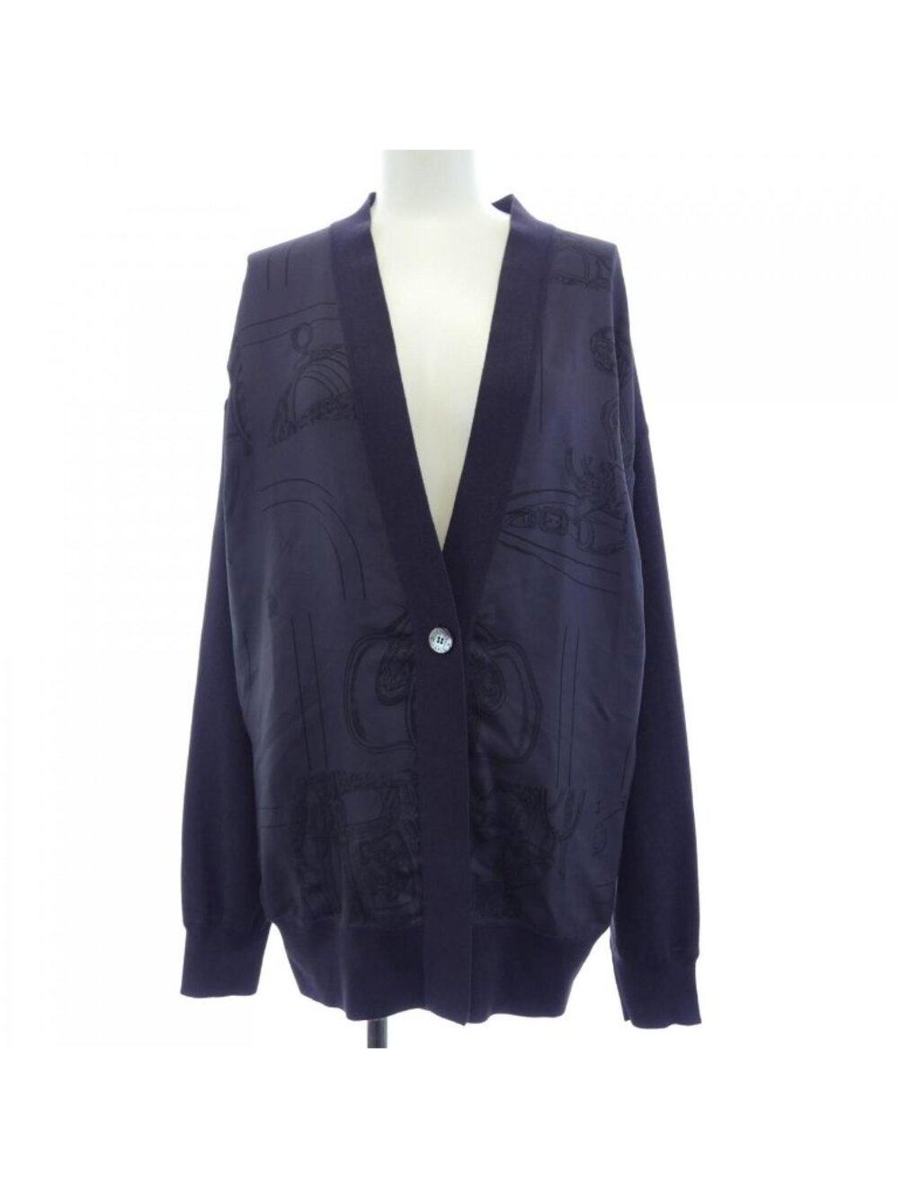 Hermes Twillaine Cardigan Purple